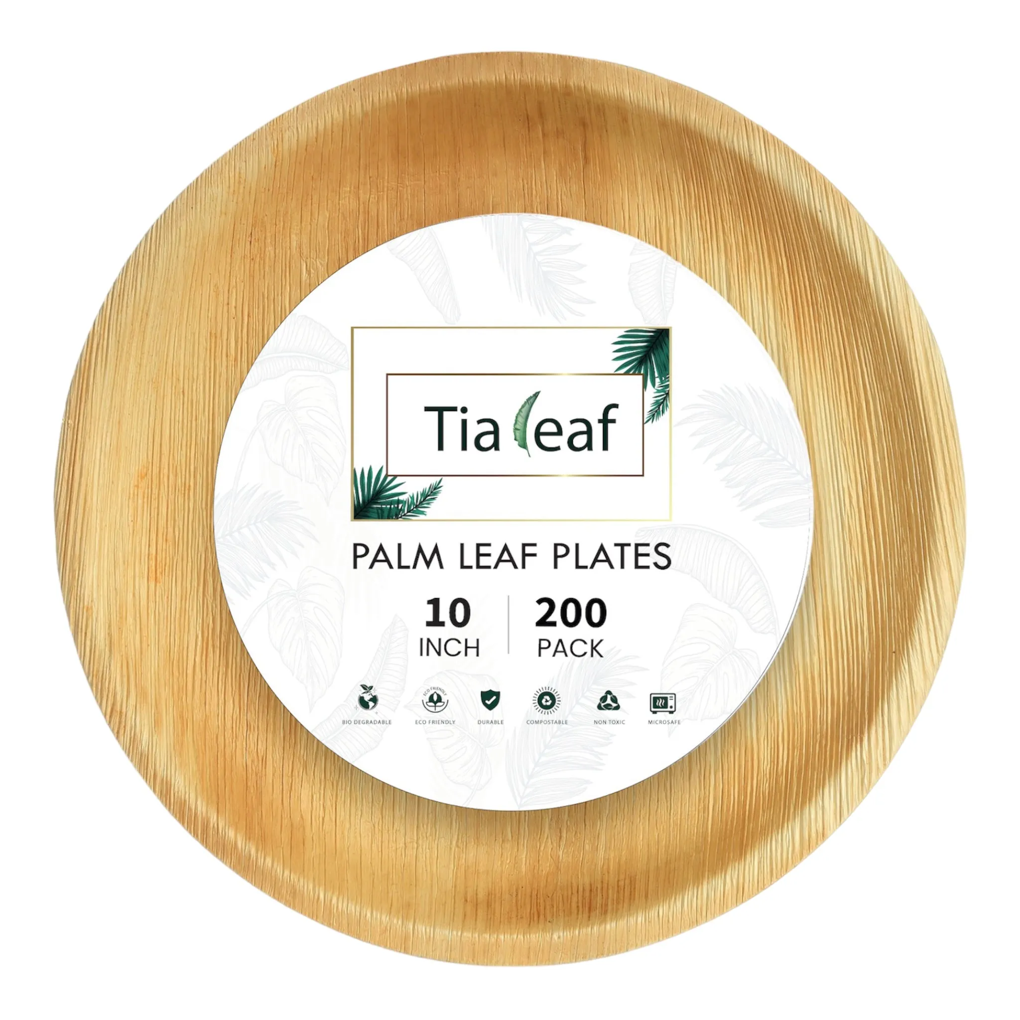 10 Inch Round Disposable Palm Leaf Plates