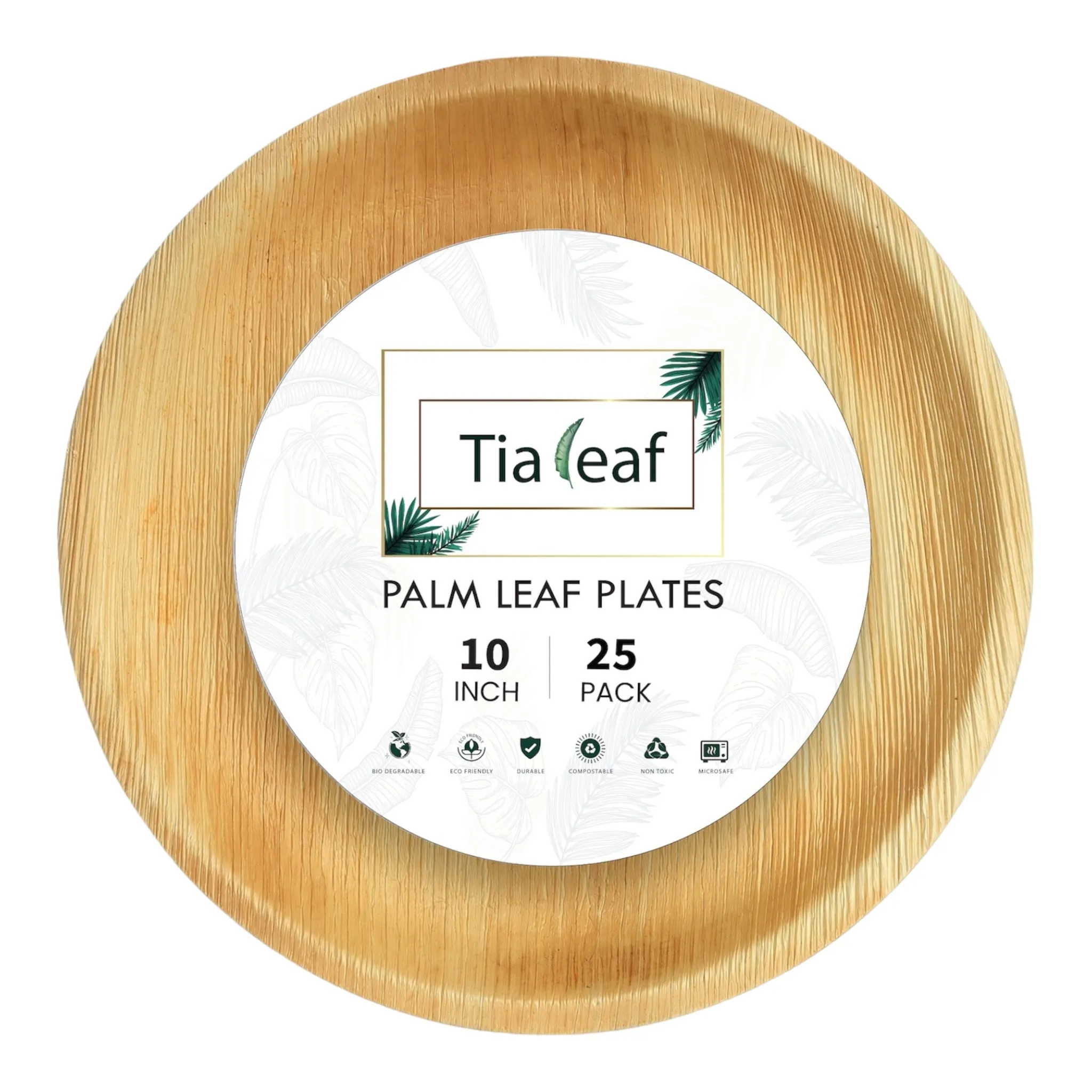 10 Inch Round Disposable Palm Leaf Plates