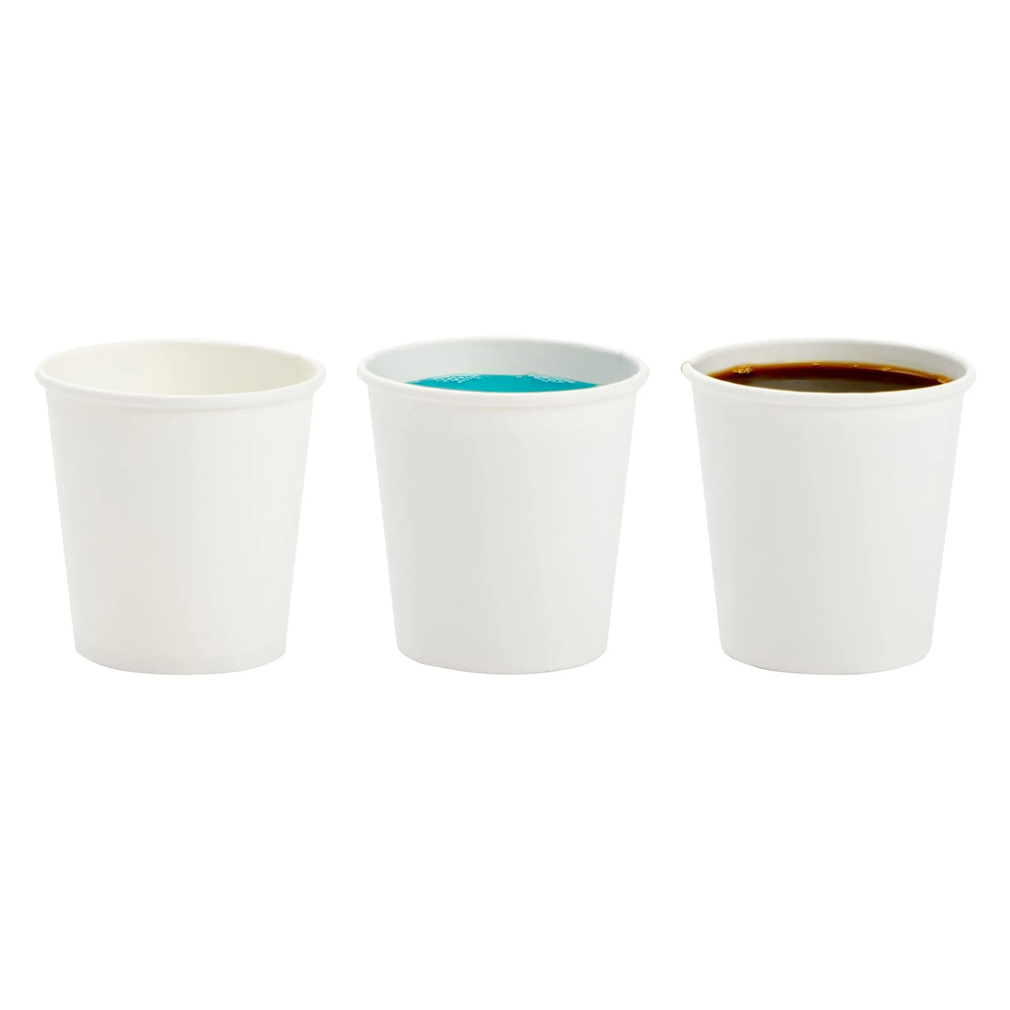 100 Pack Disposable Mini Paper Cups for Espresso, Mouthwash, Tea, Coffee (4oz, White)