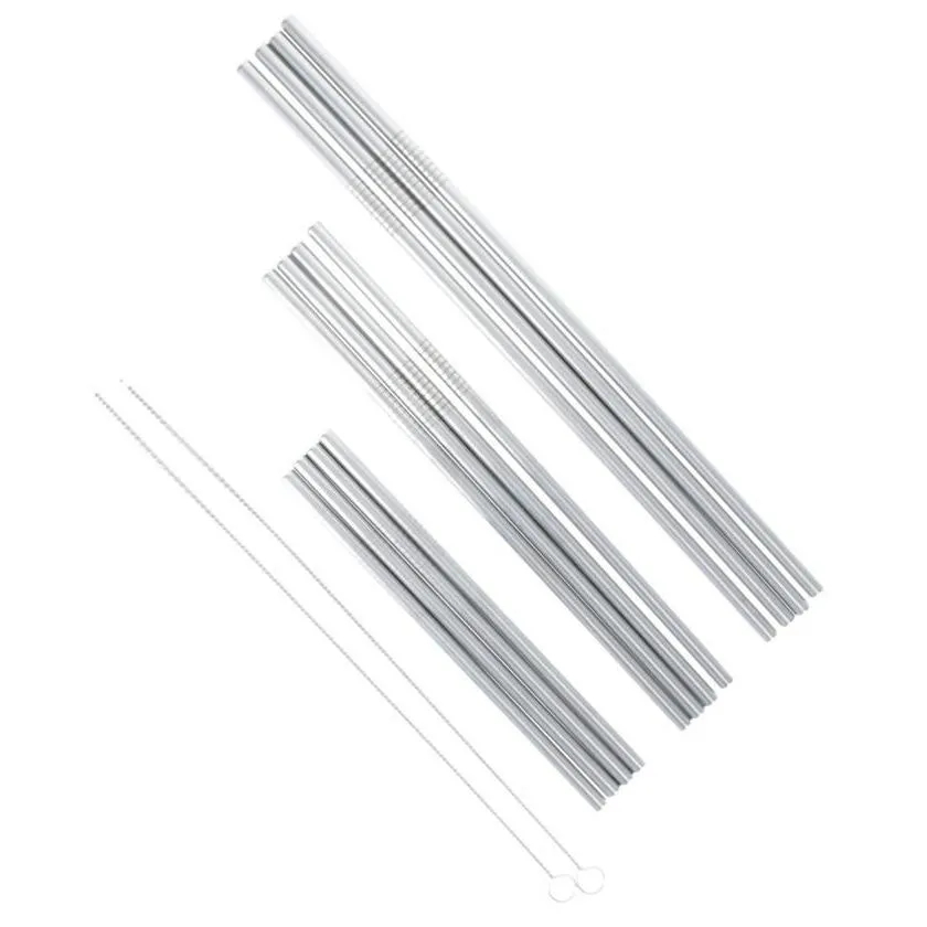 14-Piece: Stainless Steel Straw Set