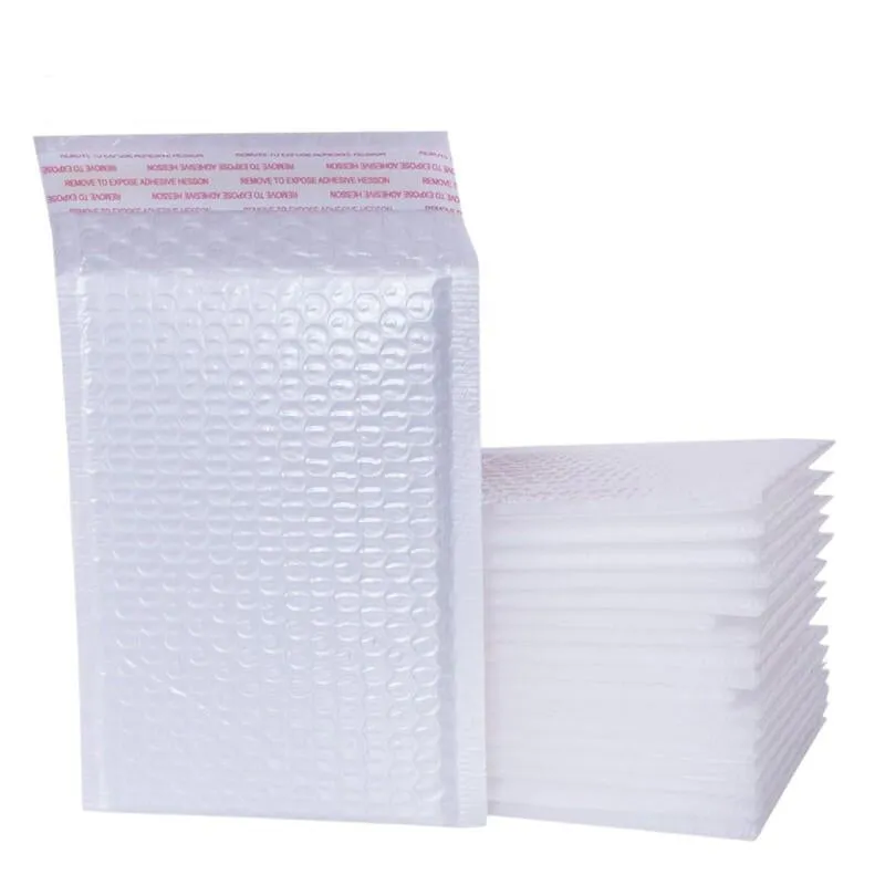 186 Pieces White Matte Film Bubble Bag Pearl Film Envelope Express Bag Waterproof Bag Envelope Bag 22 * 25   4cm