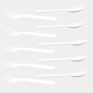 2422 Dinnerware Cutlery Premium Plastic Spoon And Fork Set - 10 pcs