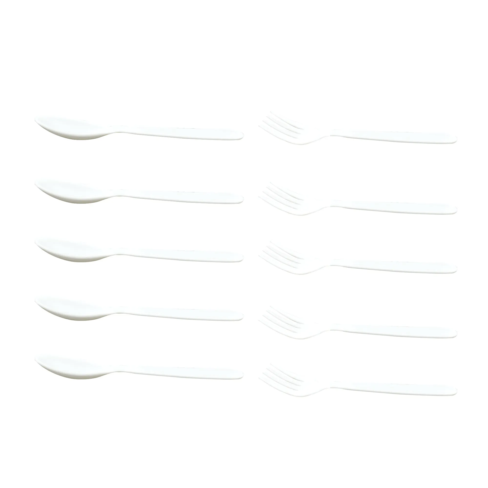 2422 Dinnerware Cutlery Premium Plastic Spoon And Fork Set - 10 pcs