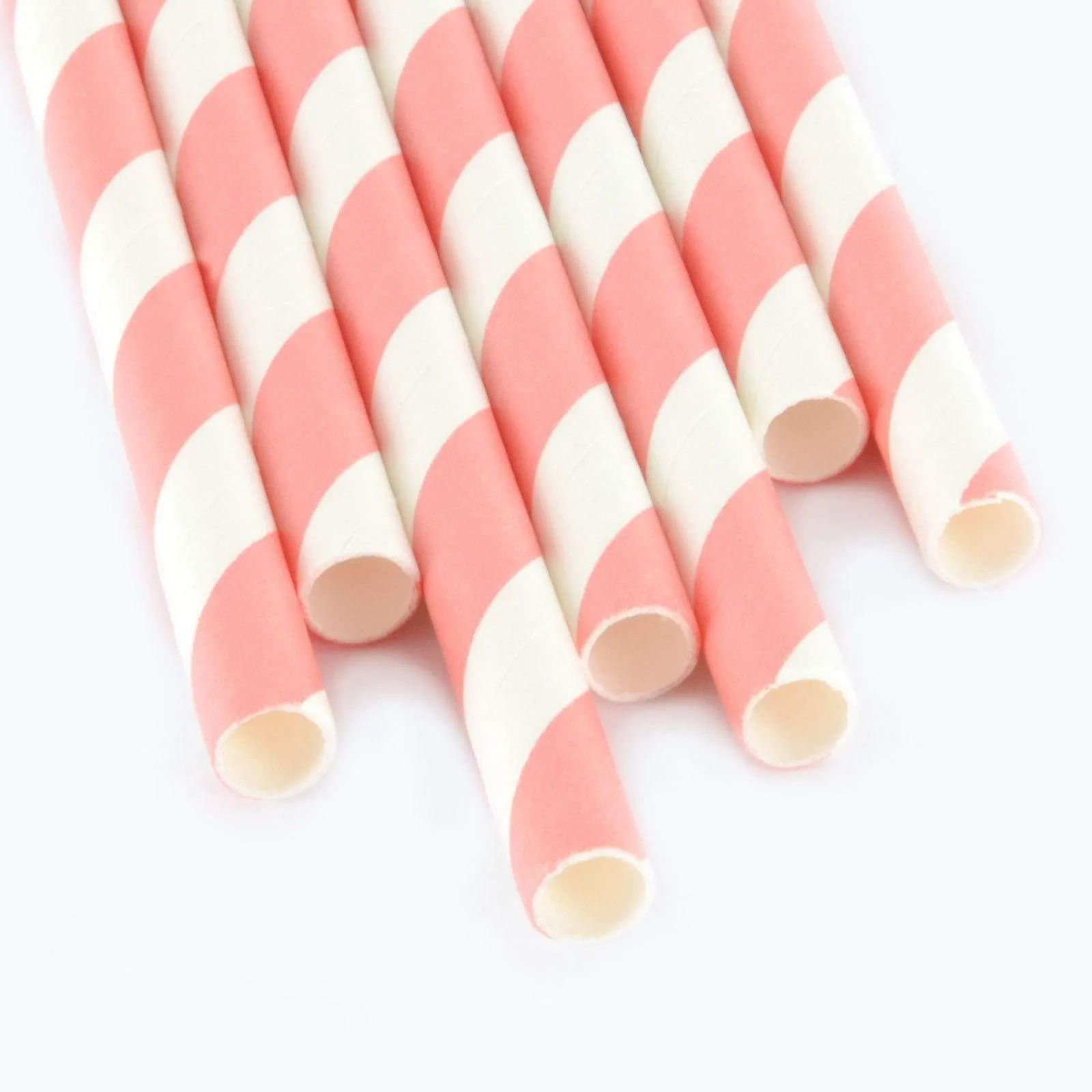 250 Eco Friendly Recyclable Paper Straws Bright Colours