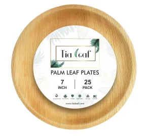 7 Inch Round Disposable Palm Leaf Plates