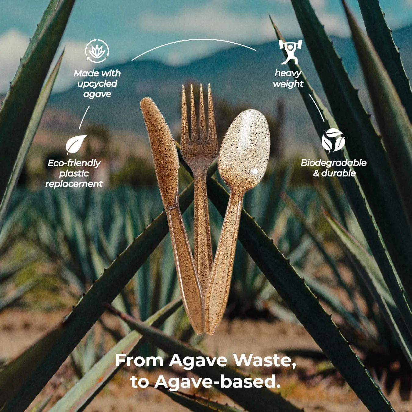 Agave Fiber Cutlery Set