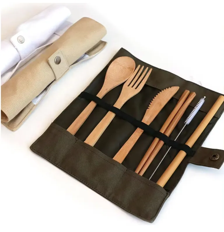 Bamboo Travel Utensils Set