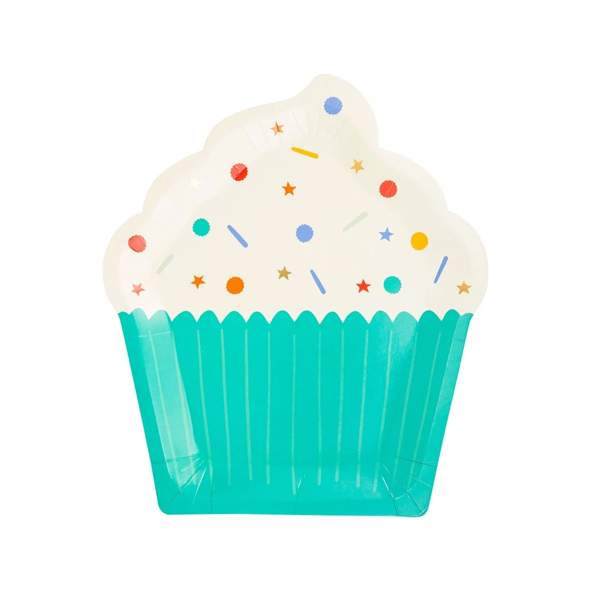 Birthday Cupcake Shaped Party Plates x 12