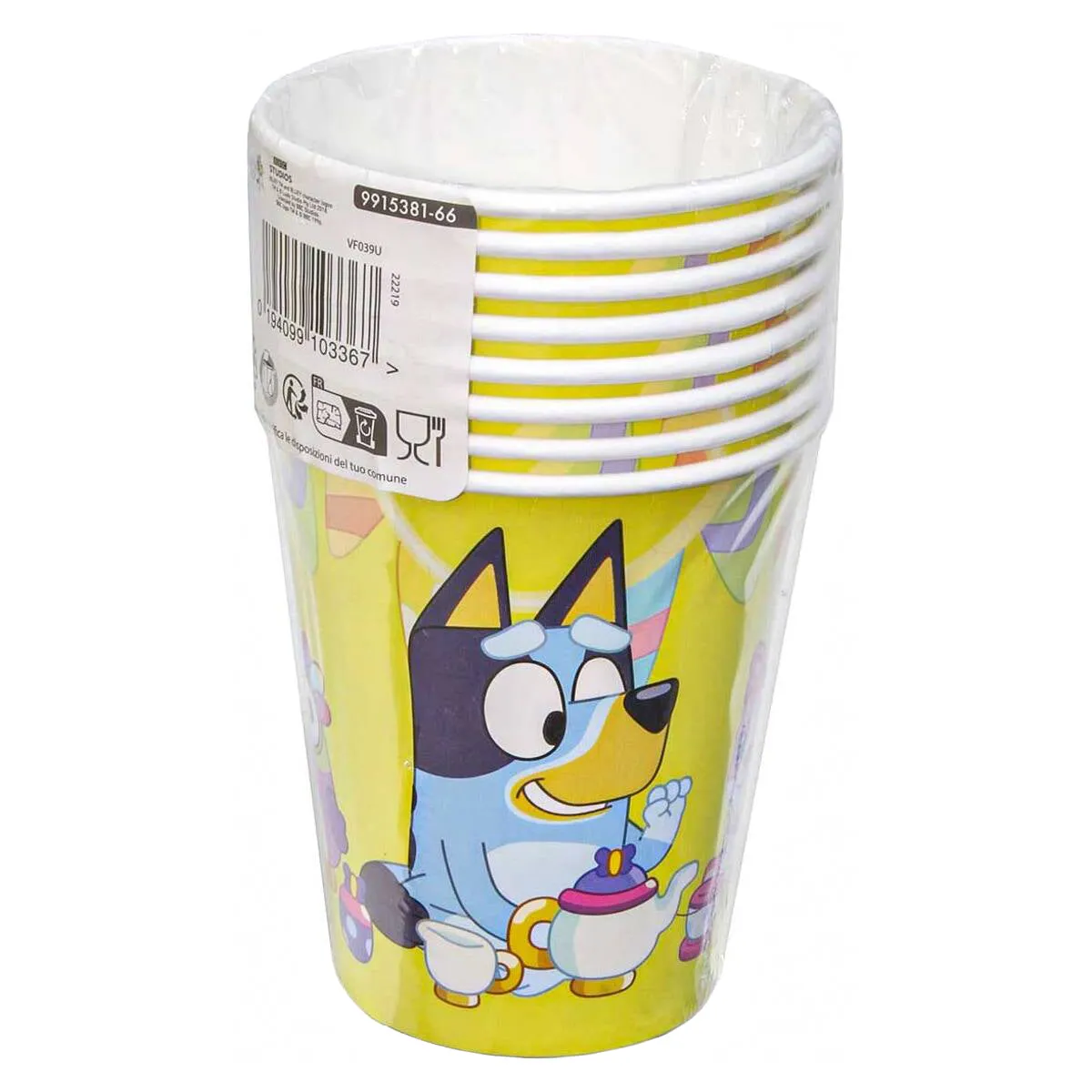 Bluey Paper Cups 250ml (8 Pack)