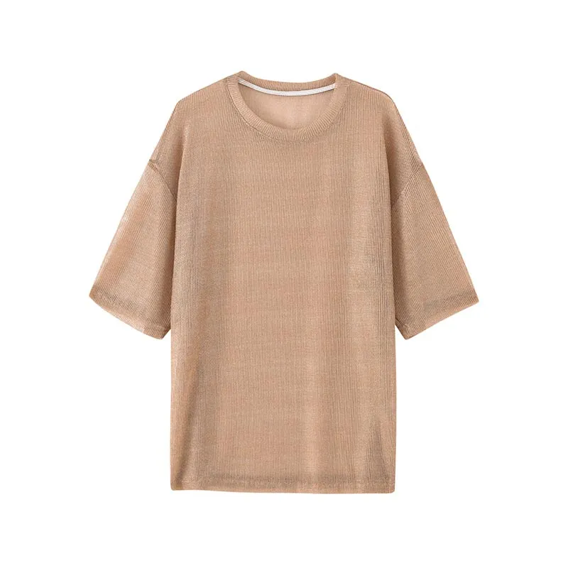 Breathable Tulle Short Sleeve T-Shirt
