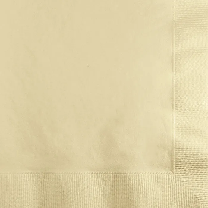 Bulk Ivory 2 Ply Beverage Napkins (1200 per Case)