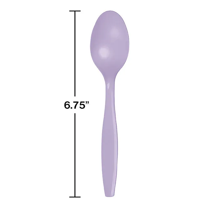 Bulk Luscious Lavender Plastic Spoons (288 per Case)