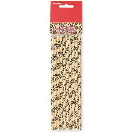 Cheetah Print Paper Straws (10ct)