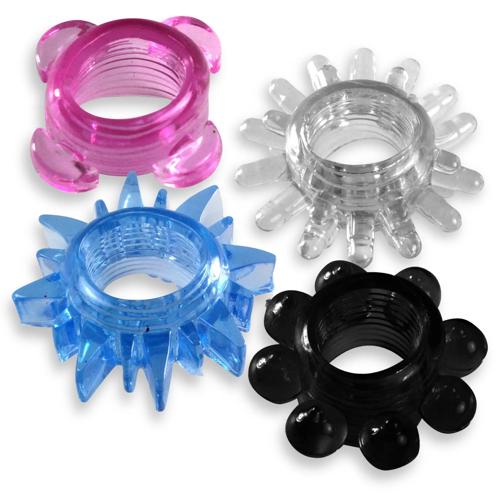 Cock Rings Jelly Clitoral Stimulation Variety Pack