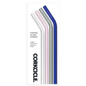 Corkcicle Glass Straw Set