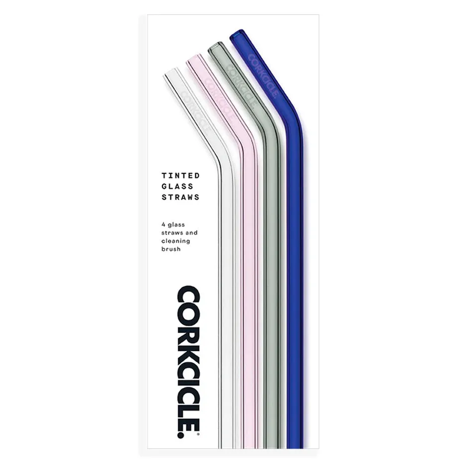 Corkcicle Glass Straw Set