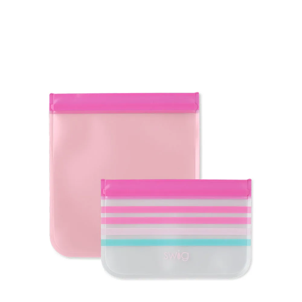 Cotton Candy Reusable Storage Baggies Set of 4