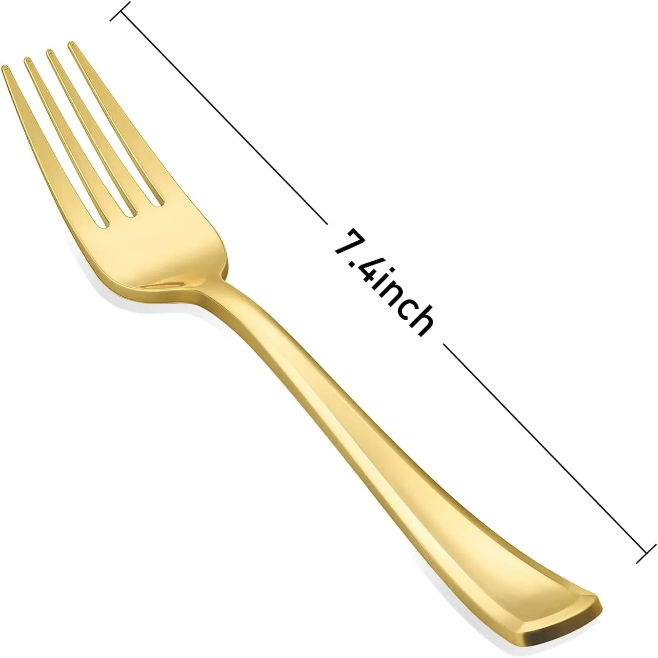 Cutlery Silverware Extra Heavyweight Disposable Flatware Forks Gold