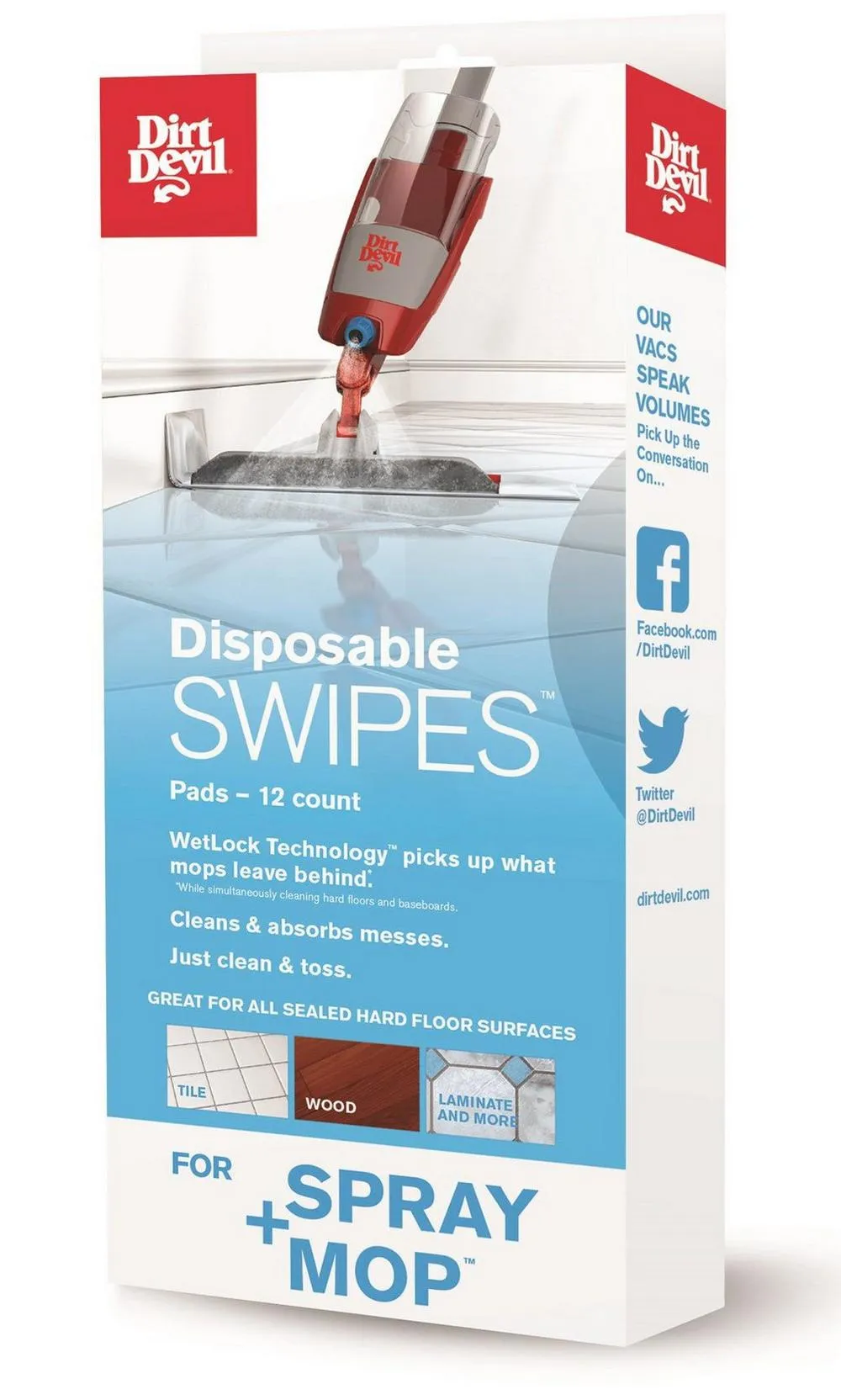 Disposable SWIPES Pads for Spray Mop (12 count)