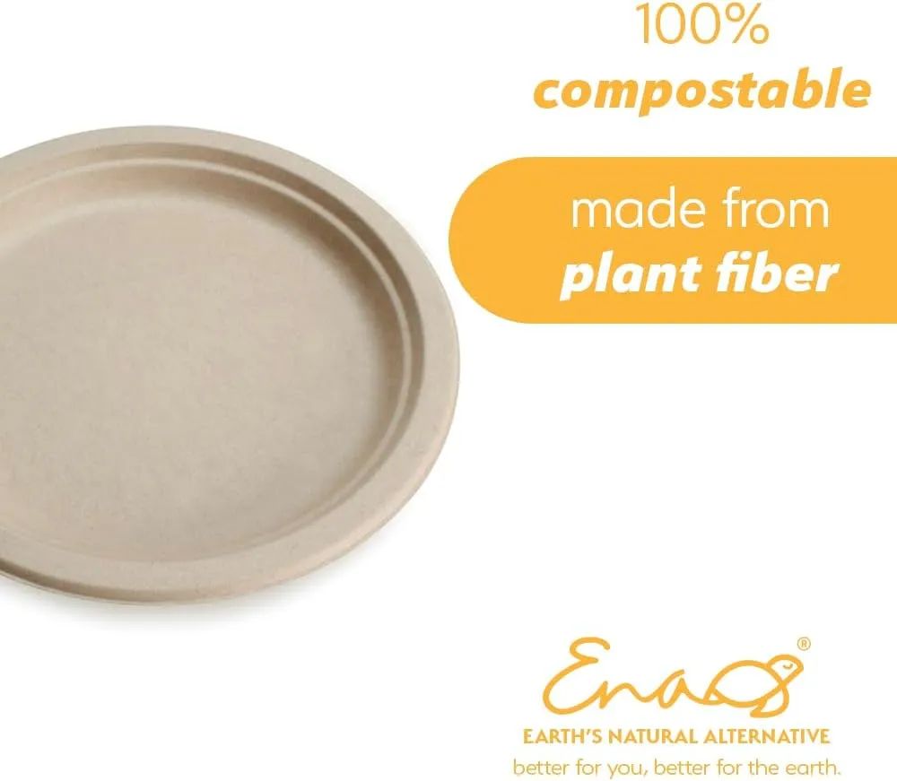 Earth's Natural Alternative Eco-Friendly, Compostable Plant Fiber Plate