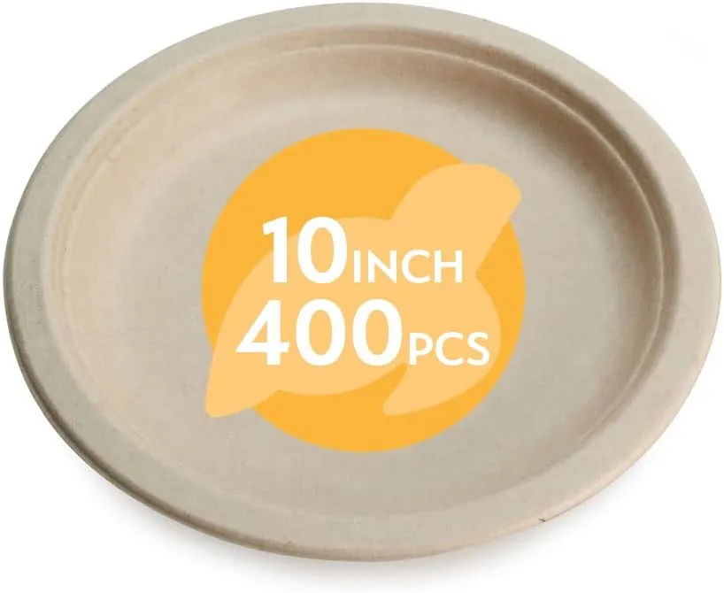 Earth's Natural Alternative Eco-Friendly, Compostable Plant Fiber Plate