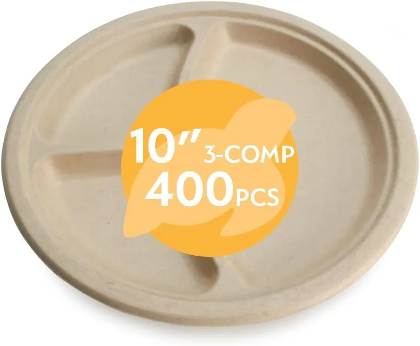 Earth's Natural Alternative Eco-Friendly, Compostable Plant Fiber Plate