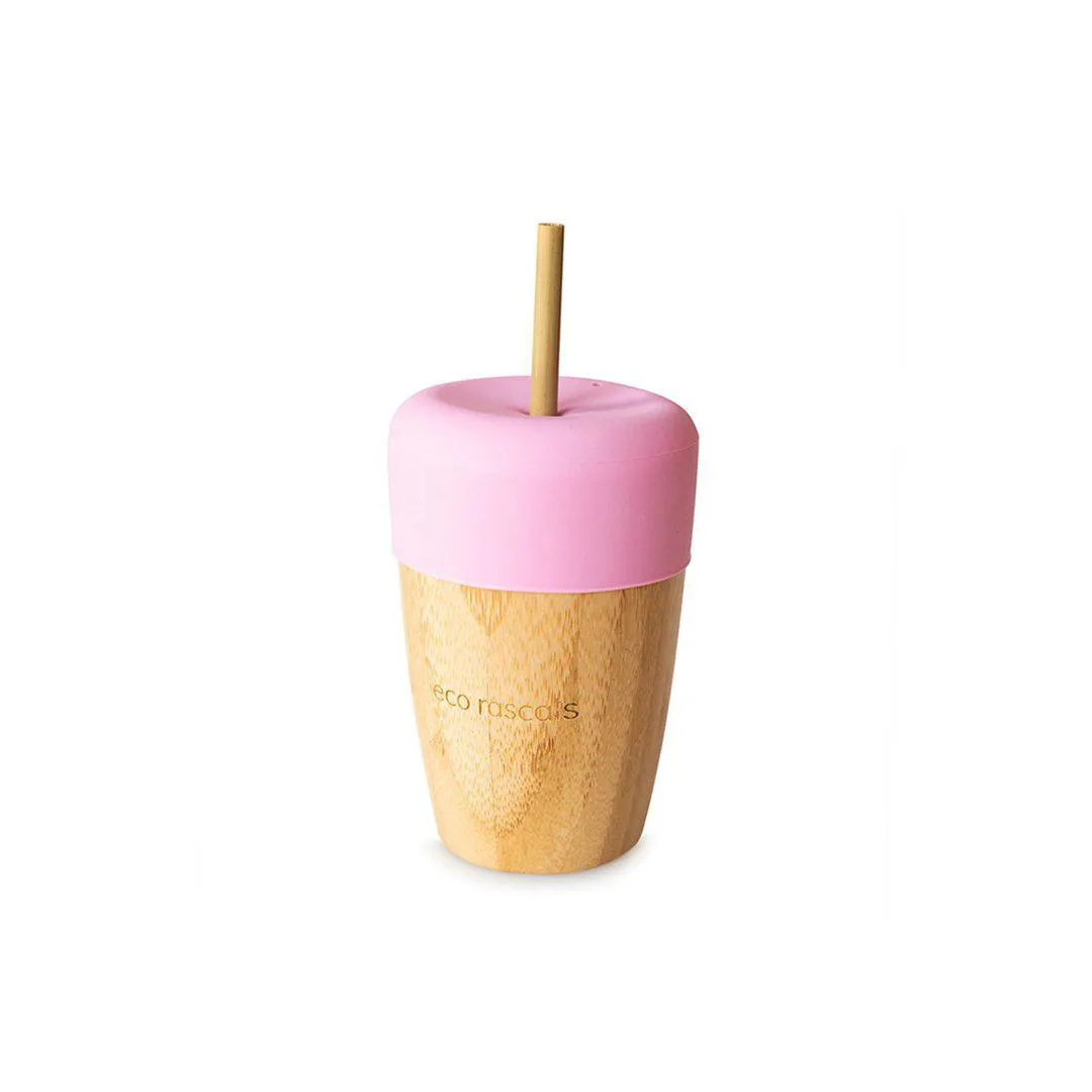 Eco Rascals Cup   2 Straws - Pink