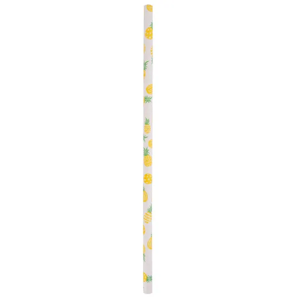 Eco-Straw Regular Paper Straw 6mm Pineapple Print 2500pcs