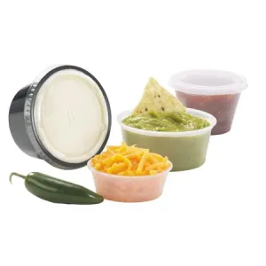 Fabri-Kal Portion Cups-Clear(Lid for 1-2 oz. to 1 oz.)