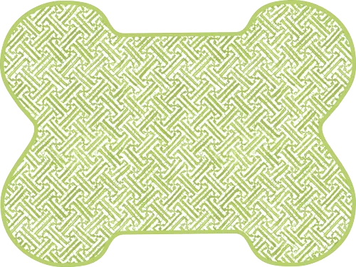 Fretwork Pet Bowl Mat - Green