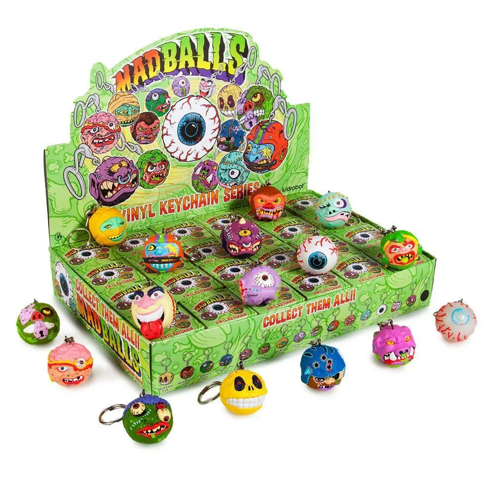 Kidrobot Mad Balls Keychain Vinyl Designer Toy Figure Blind Boxes