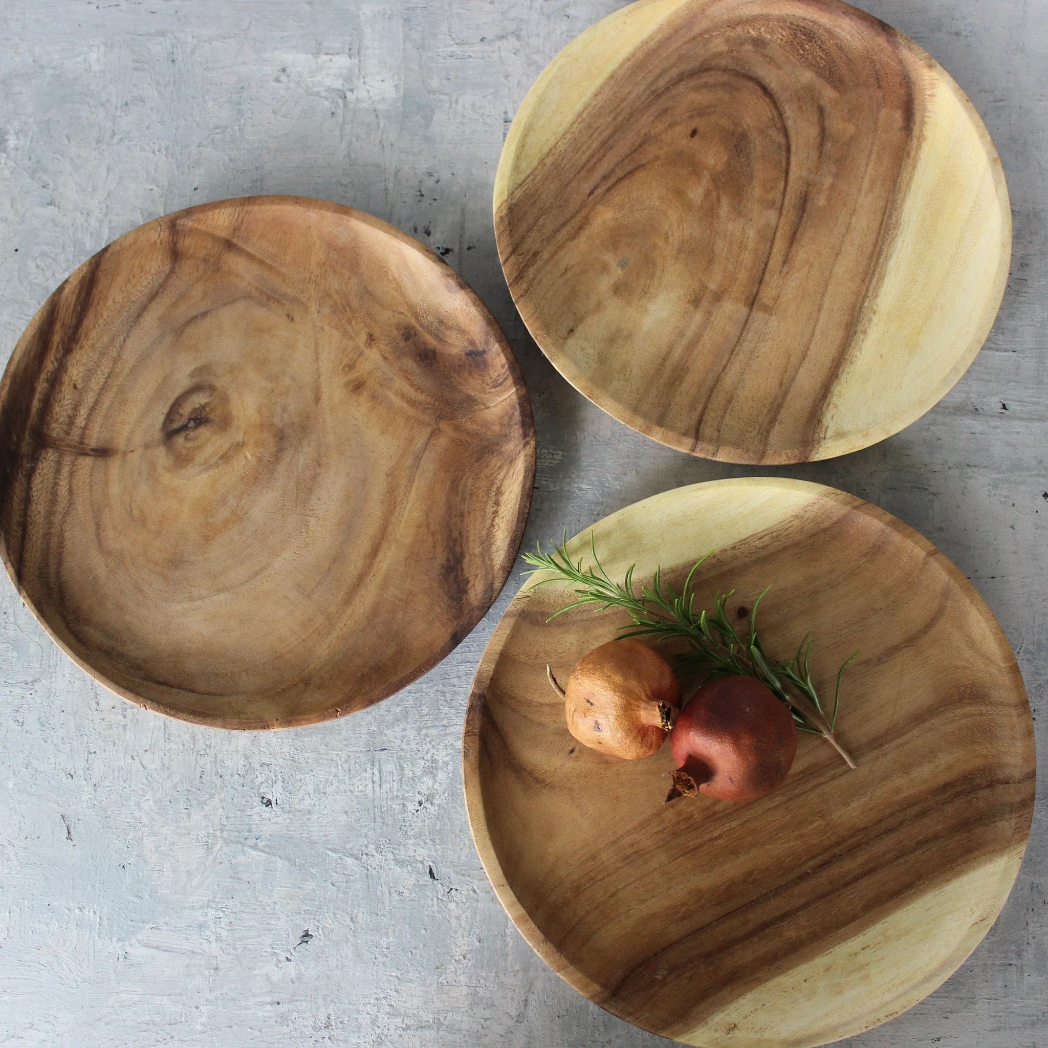 Large Wooden Plates