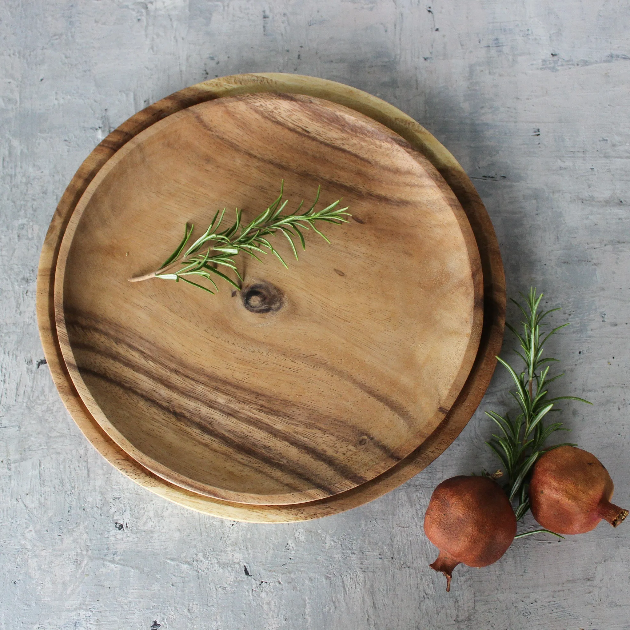 Large Wooden Plates