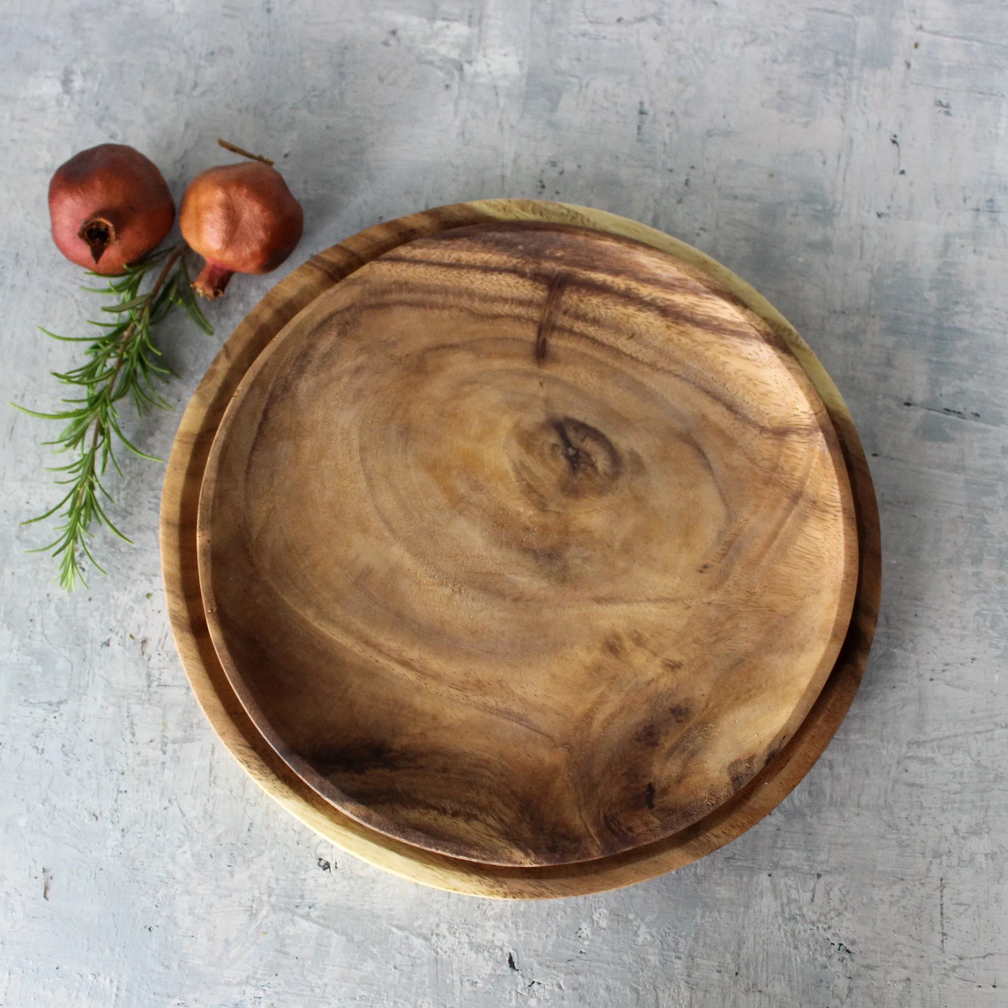 Large Wooden Plates