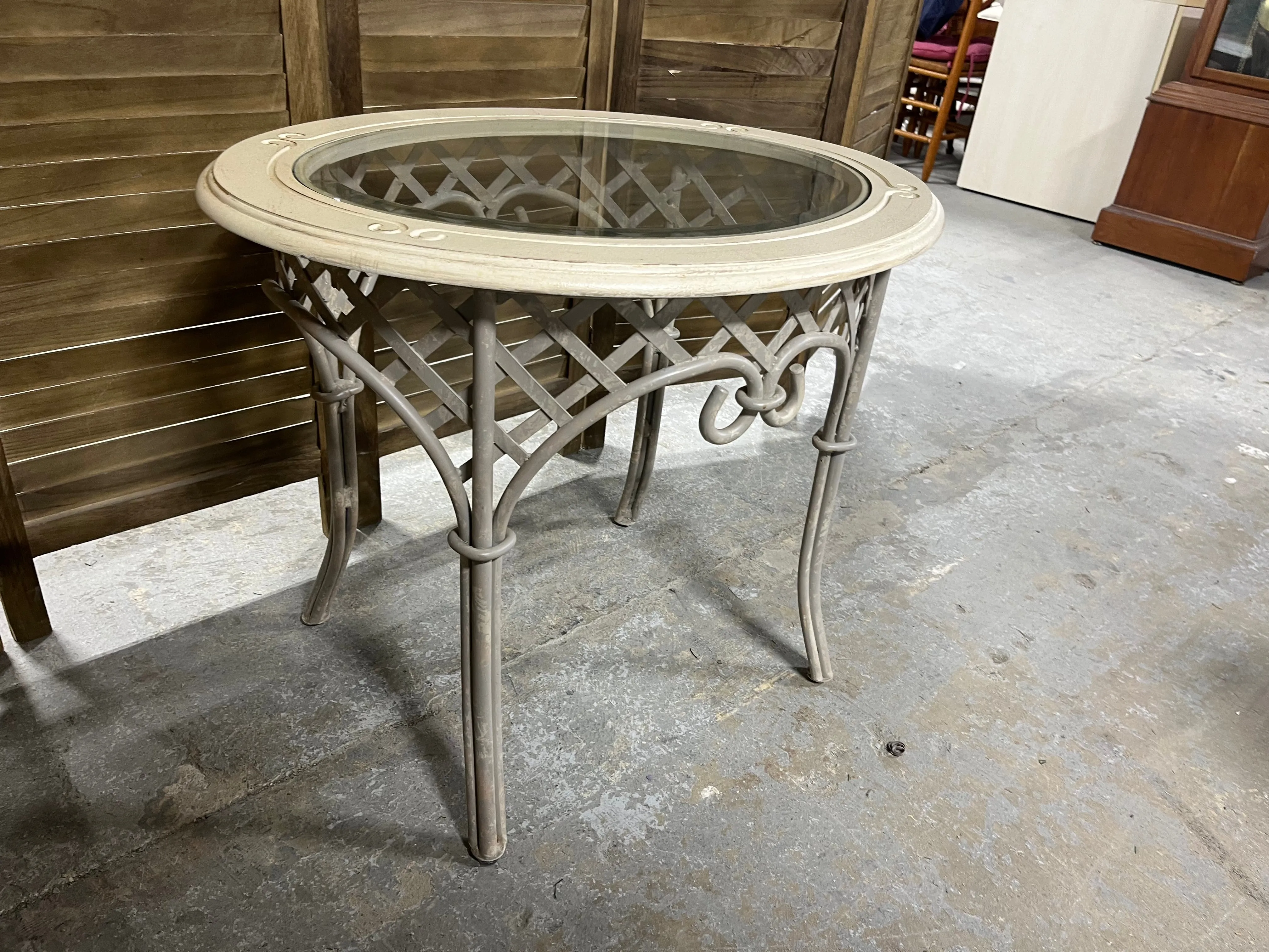 Metal & Glass Side Table