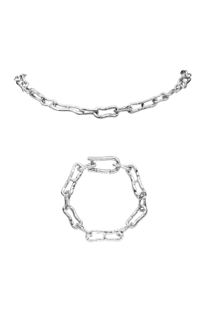 Molten Chunky Set Silver