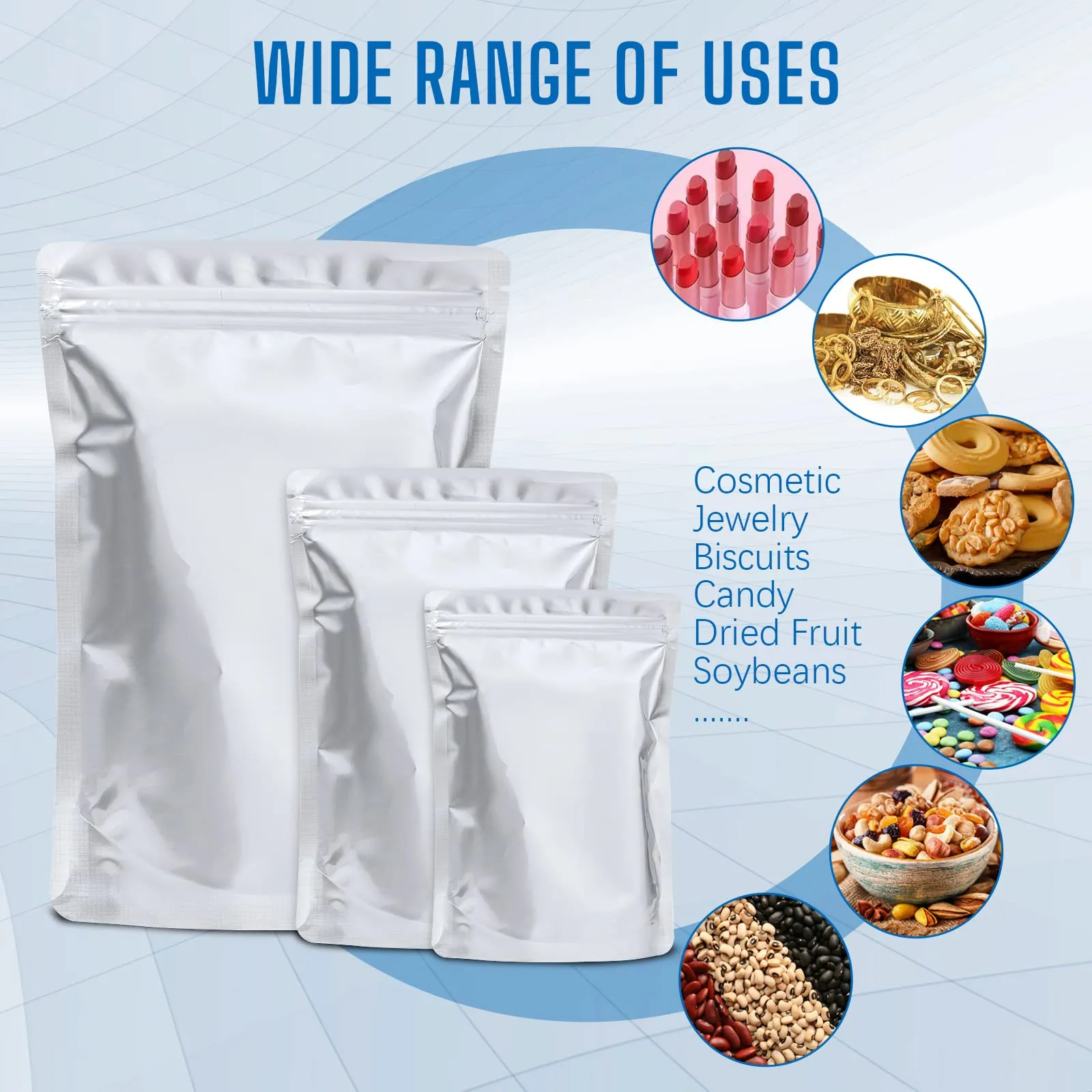 Mylar Bags 100-Pack w/ Oxygen Absorbers