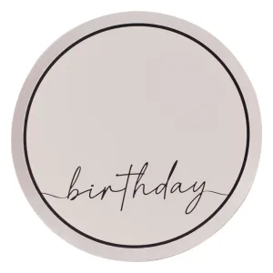 Nude   Black  Eco Friendly Birthday Paper Plates