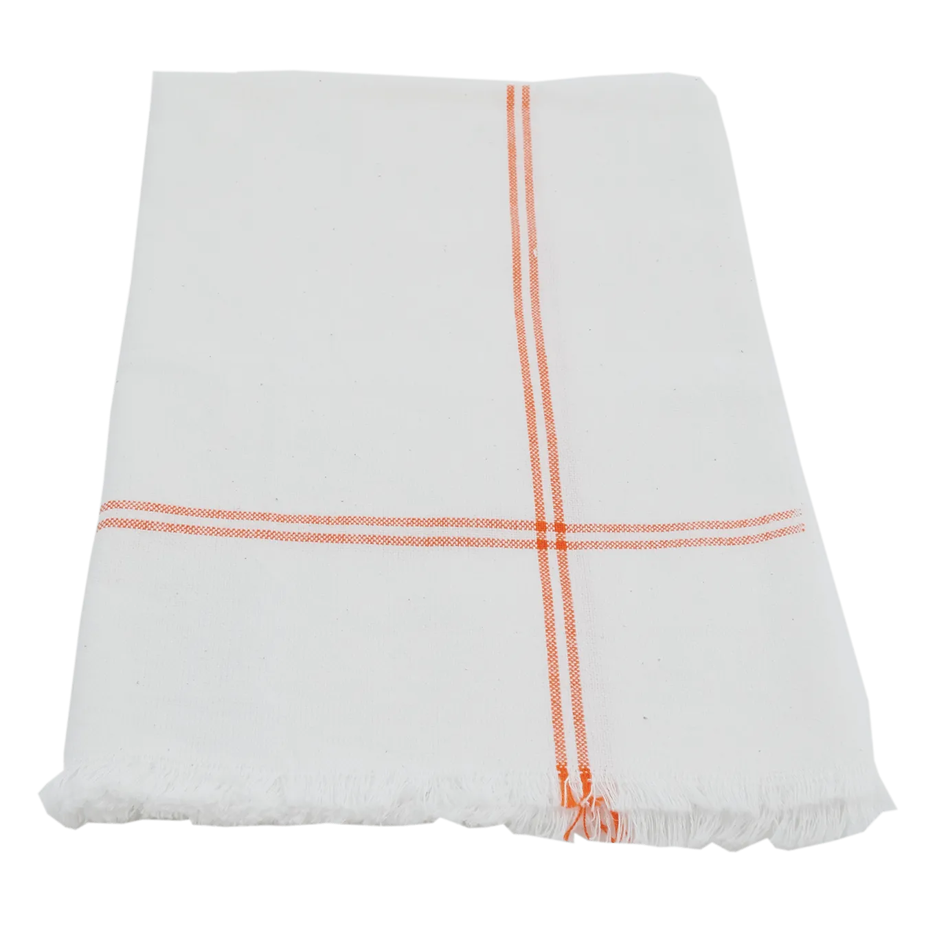 Oversize Orange Classic Stripe Cotton Dinner Napkins