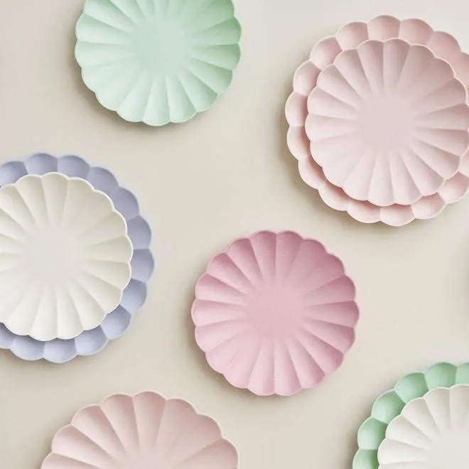 Pale Pink Small Eco Plates - Pack of 8