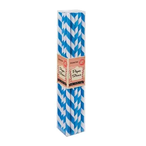 Paper Straws Blue 12 Pack