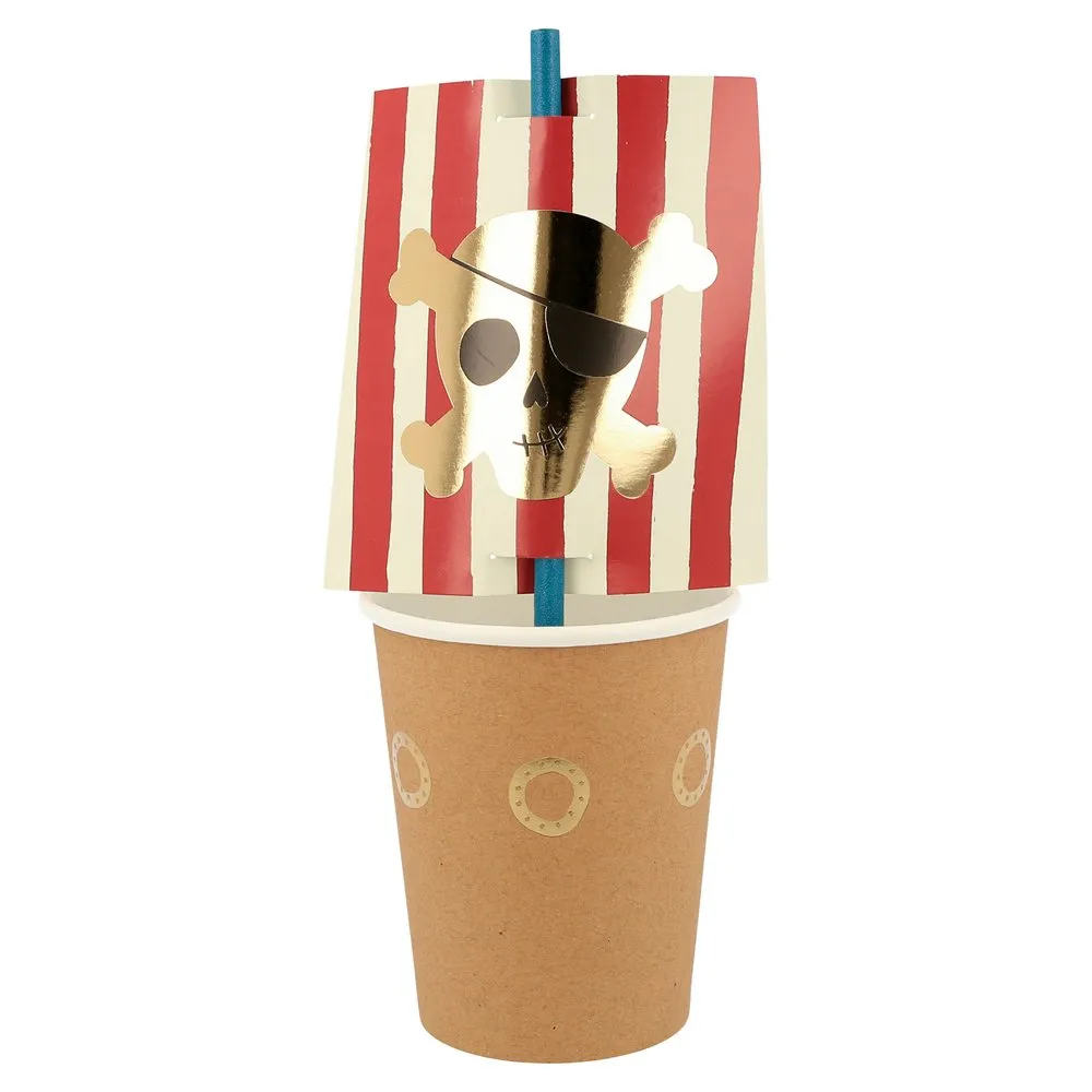 Pirate Cup & Straws Set