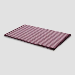 Plum Wine Amberley Stripe Linen Table Runner