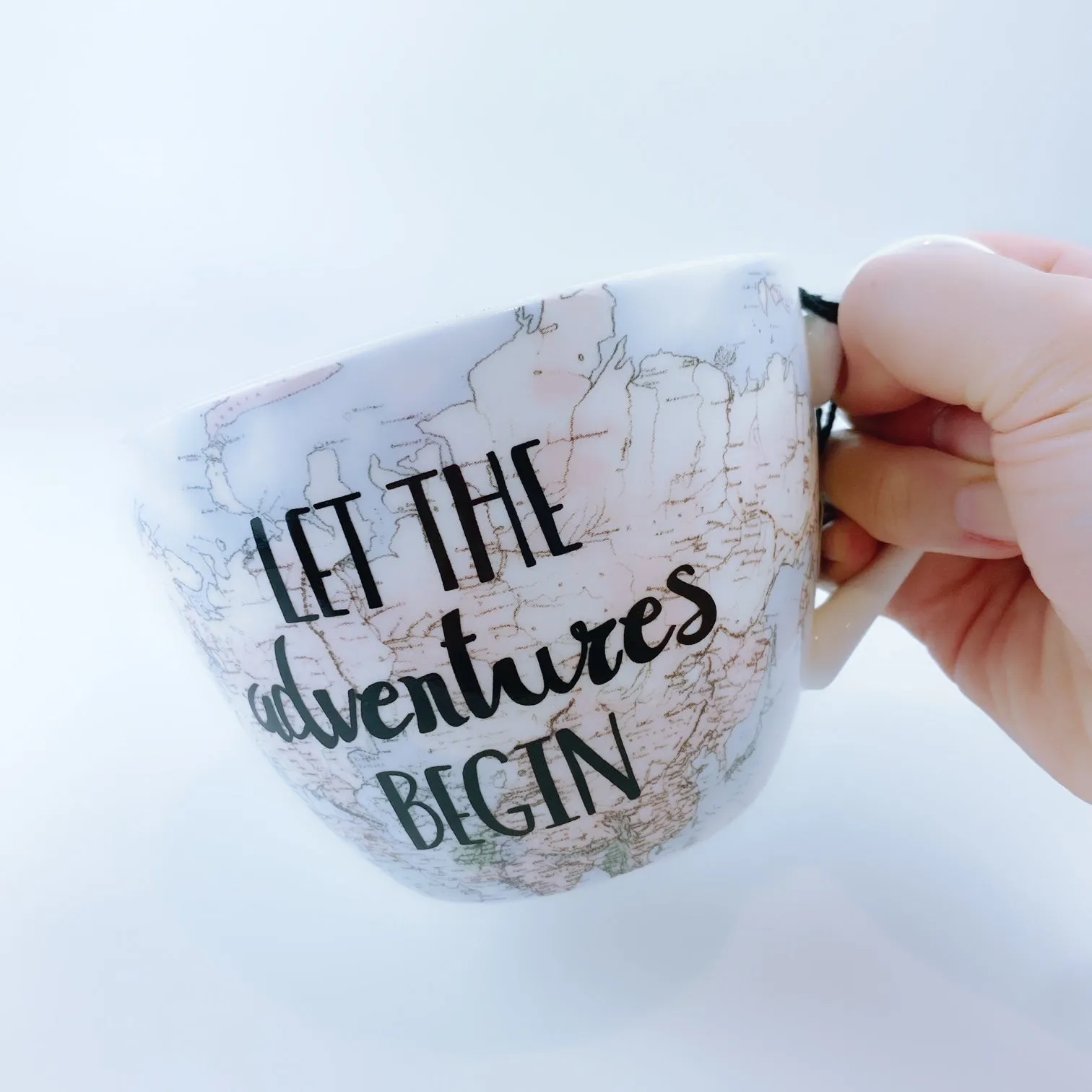 Portobello By Design 'Let the Adventure Begin' Bone China XL Coffee Mug Tea Cup