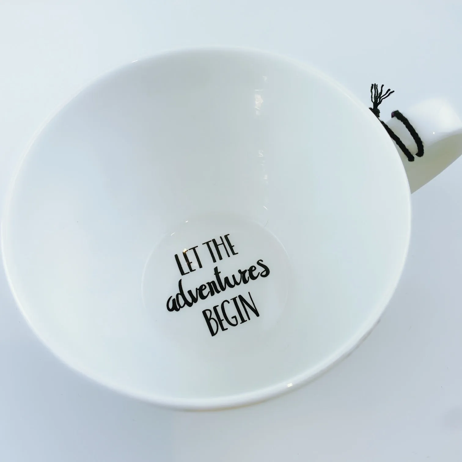 Portobello By Design 'Let the Adventure Begin' Bone China XL Coffee Mug Tea Cup