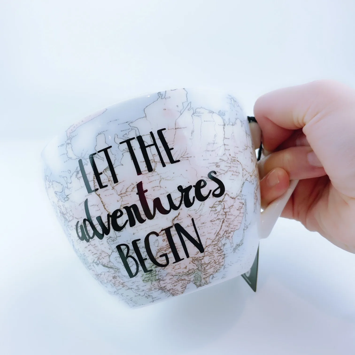 Portobello By Design 'Let the Adventure Begin' Bone China XL Coffee Mug Tea Cup