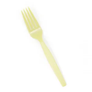 Premierware Full Size Yellow Dinner Forks 24ct