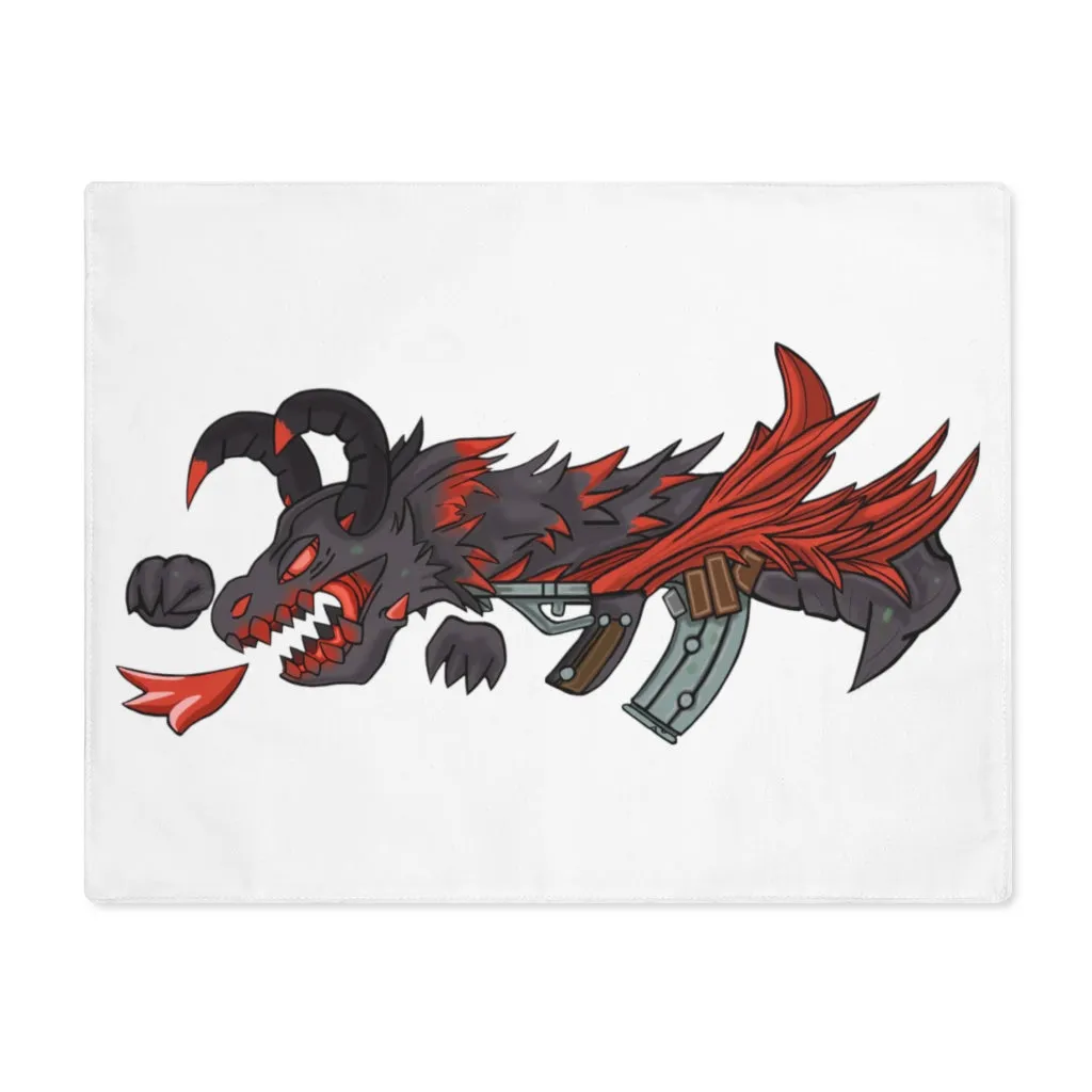 Red Black Dragon Gun Placemat