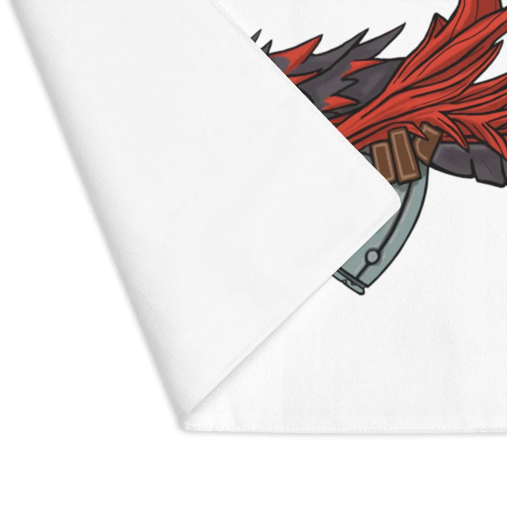 Red Black Dragon Gun Placemat