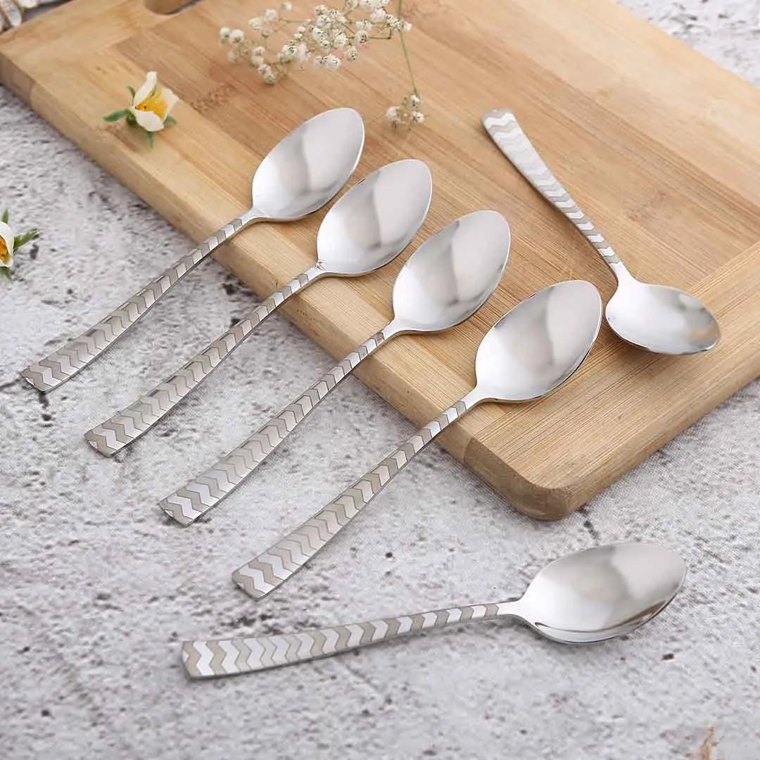 Roma Tea Spoon  - Laser Etching - Set of 6 Pcs